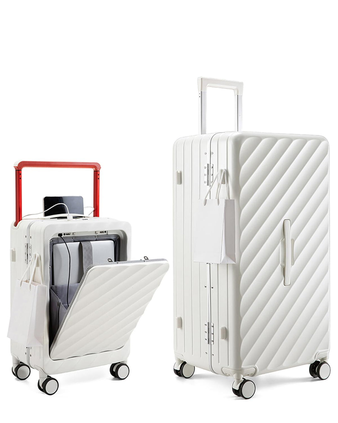 Sea choice Kofferset 2 Teilig Hartschale Trolley Handgepäck mit Laptopfach und Grosse Kapazität 30in