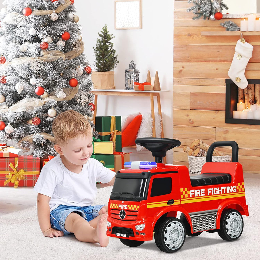 DREAMADE Rutschauto mit Lichter, Musik und Sirene, Rutscher für Kinder 18-36 Monate, Rutscherfahrzeu