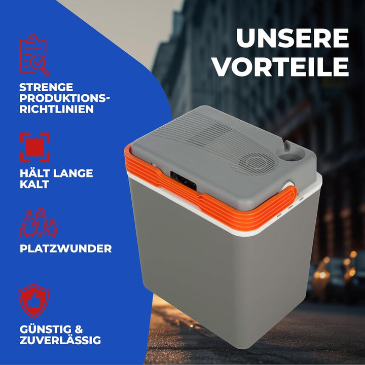 Elektrische Kühlbox und Warmhaltebox Coolbox Thermobox Picknick Camping 30 Liter Warmhaltebox 12V 23