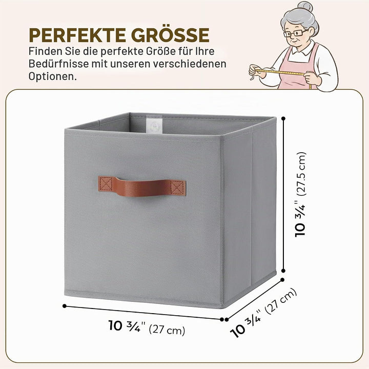 GRANNY SAYS Aufbewahrungswürfel Stoff, 6 Stück Aufbewahrungsboxen für Würfelregal, Regalkörbe 27 x 2