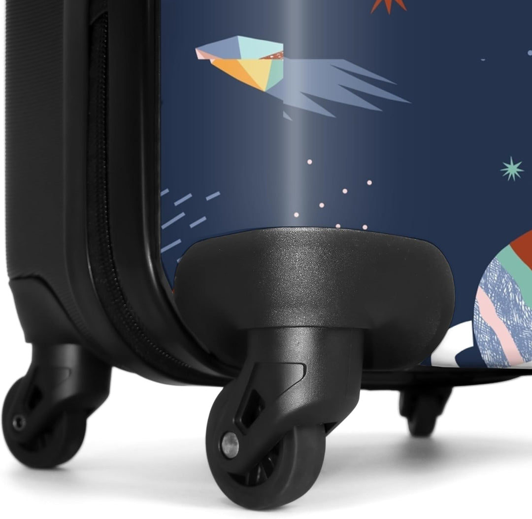Kinderkoffer Personalisiert, 67 cm - 72 L - Reisekoffer, Rollkoffer Kinder - Trolley Gross Planetenm