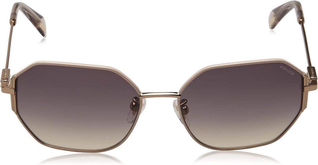 Police Unisex SPLF35 Sunglasses, Brown, 55