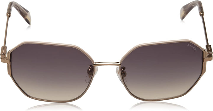 Police Unisex SPLF35 Sunglasses, Brown, 55