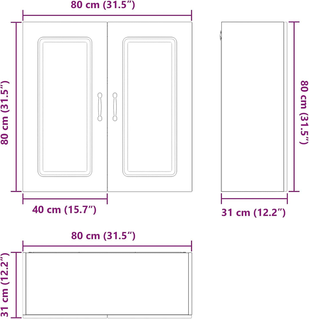vidaXL Geschirrspülerfront Kalmar Artisan-Eiche 80 x 31 x 80 cm 80 x 31 x 80 cm Artisan-eiche, 80 x