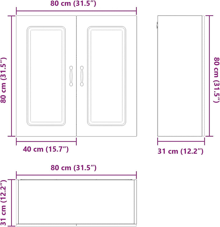 vidaXL Geschirrspülerfront Kalmar Artisan-Eiche 80 x 31 x 80 cm 80 x 31 x 80 cm Artisan-eiche, 80 x