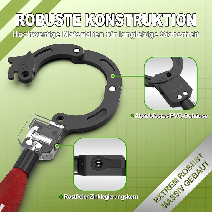 E Scooter Schloss, Handschellenschloss mit Kordelzugbeutel, Hohe Sicherheit Fahrradschloss, Scooter