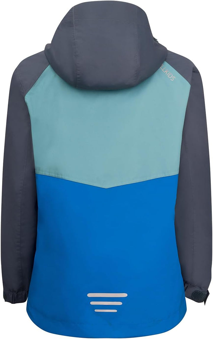 Trollkids Kinder Bryggen wasserdichte winddichte 3in1 Jacke 104 Türkis/Dunkelblau/Kobaltblau, 104 Tü