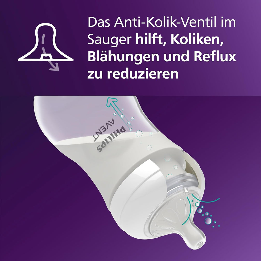 Philips AVENT Natural Response Geschenkset für Babys: 4 Natural Response Babyfläschchen (260 ml) mit