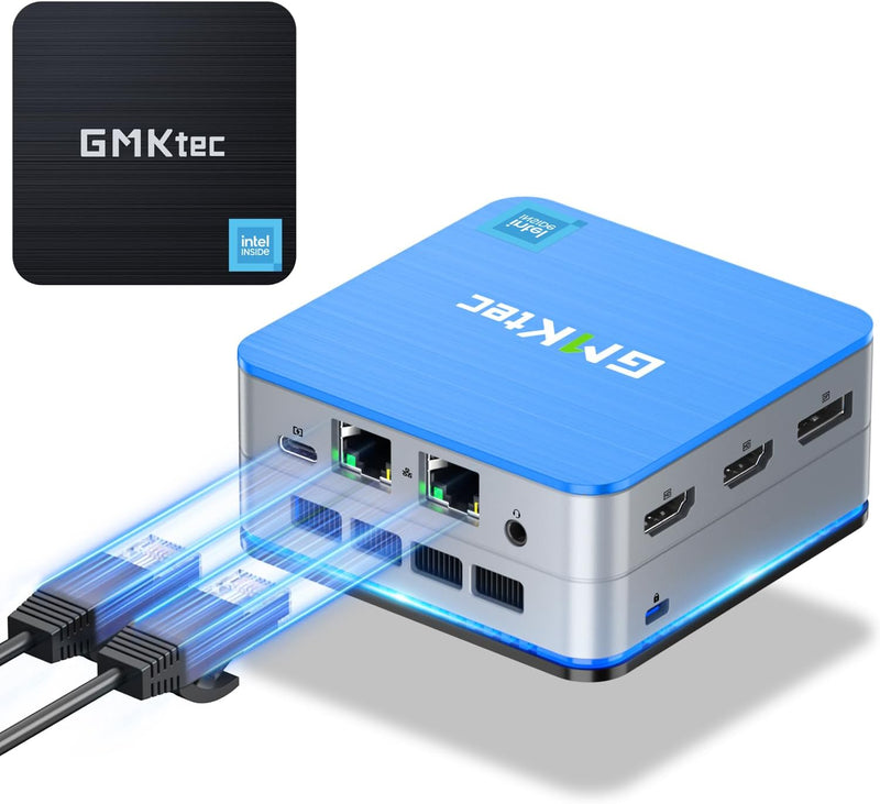 GMKtec G2 Plus Desktop Mini PC N150 12GB DDR5 256GB SSD Dual LAN, Mini Computer 1000Mbps, 4K Triple