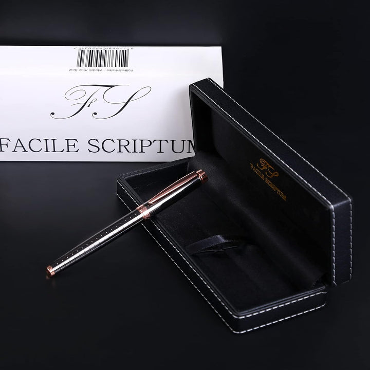 Facile Scriptum | Hochwertiger Premium Füllfederhalter aus Metall mit edlem Etui aus Kunstleder | Mo