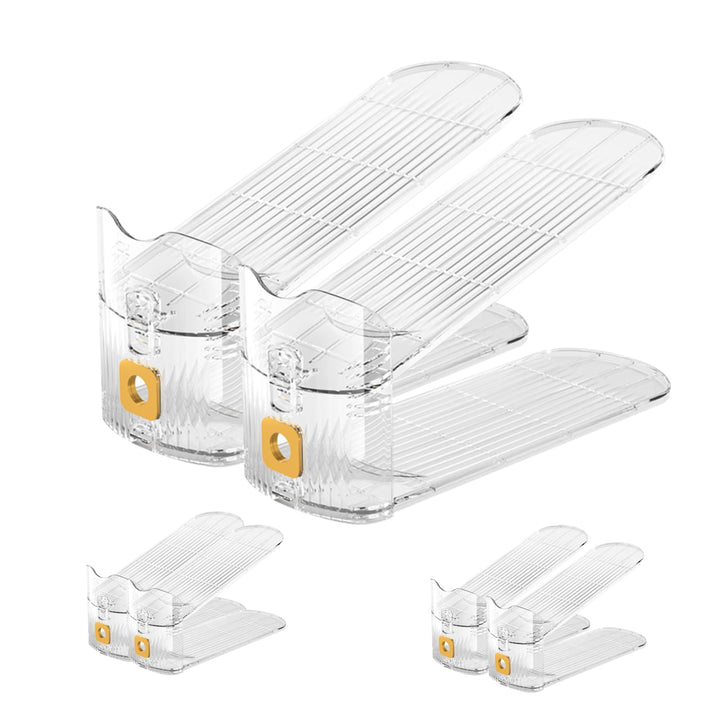 Transparente Schuhstapler 6 Stück schuhstapler platzsparend Platzsparender Schuhorganizer für den Sc
