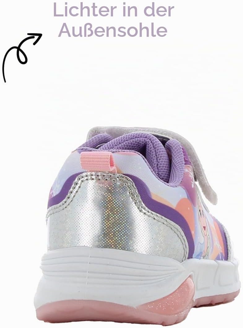 Disney Frozen Schuhe Mädchen 2 bis 8 Jahre, Kinderschuhe mit Anna und ELSA Motiv, Leuchtschuhe Kinde