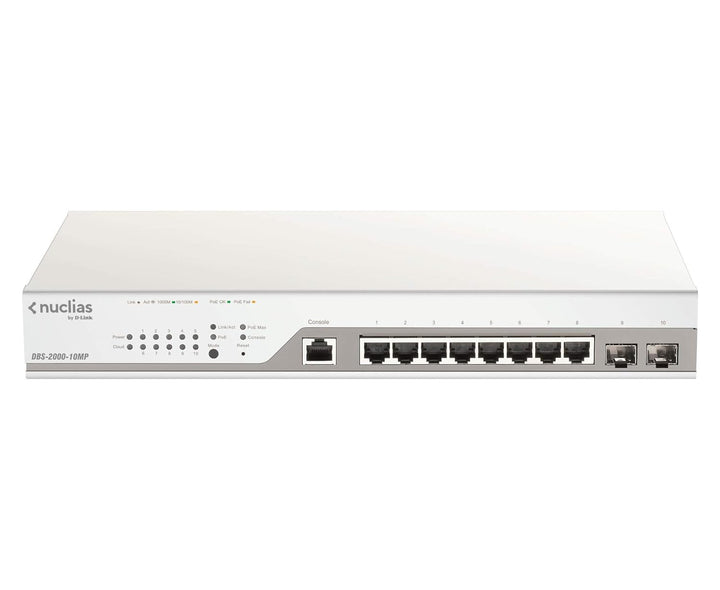D-Link DBS-2000-10MP Netzwerk-Switch Managed Gigabit Ethernet (10/100/1000) Power over Ethernet (PoE