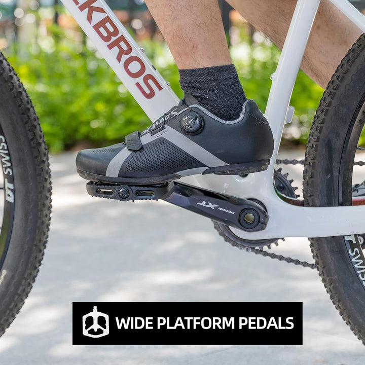 ROCKBROS Fahrradpedale Nylon Composite Flatpedale 9/16 MTB Pedale 3 Bearing rutschfest Wasserdicht A