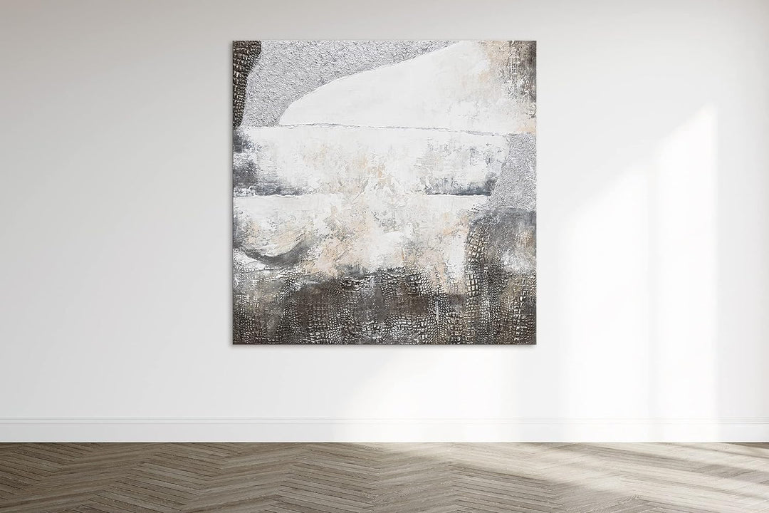 YS-Art Luxus Abstrakt Acryl Gemälde auf Leinwand Aussergewöhnlich handgemalt Wandbilder Wohnzimmer m