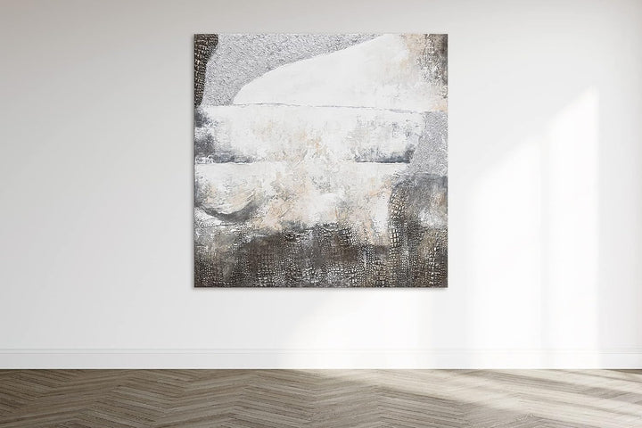 YS-Art Luxus Abstrakt Acryl Gemälde auf Leinwand Aussergewöhnlich handgemalt Wandbilder Wohnzimmer m