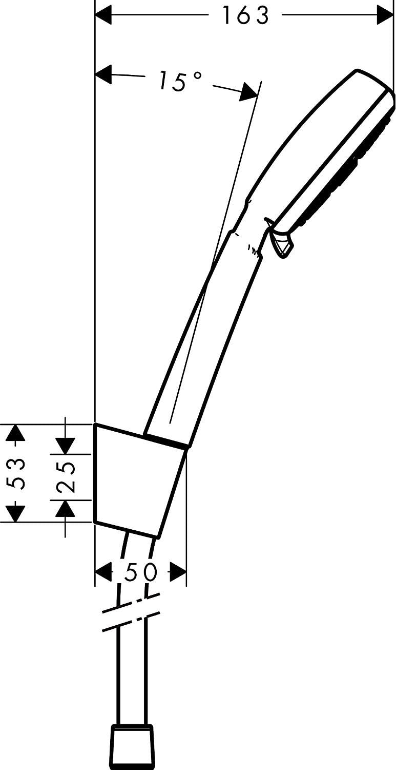 hansgrohe Duschsystem (Duschkopf, Schlauch, Halter, Crometta 100 Regendusche, 4 Strahlarten) Weiss/C