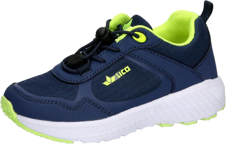 Lico Unisex Kinder Skylar Sneaker 30 EU Marine Lemon, 30 EU Marine Lemon