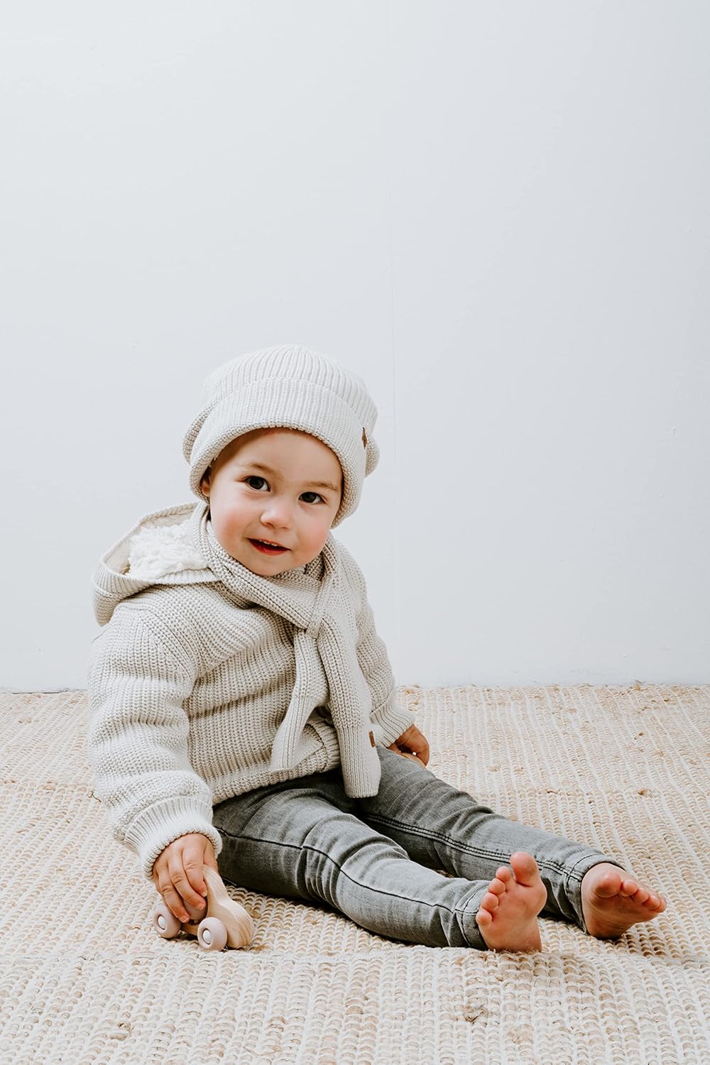 Baby's Only - Soul Kapuzenjacke Baby - Teddyfutter - Strickjacke für Jungen and Mädchen - 100% Bio-B