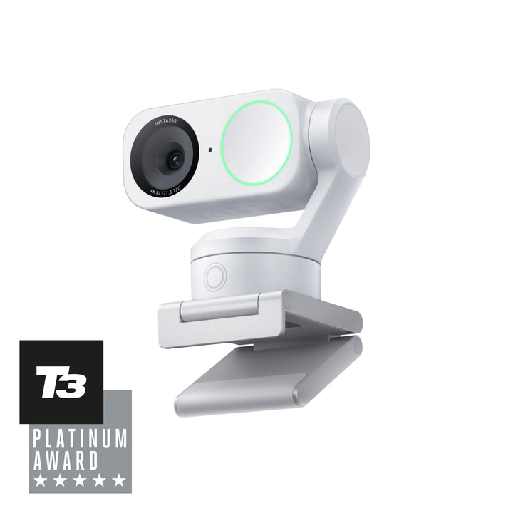 Insta360 Link 2 Standard Bundle Polarweiss - 4K Webcam für PC/Mac, 1/2" Sensor, KI-Tracking, HDR, Mi
