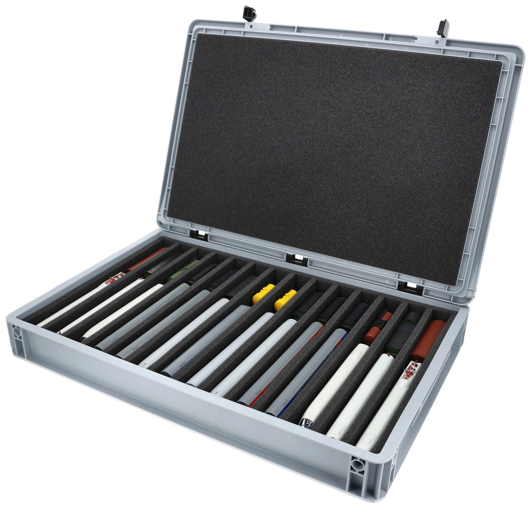 Feldherr Eurobox 60 x 40 cm Set für Modelleisenbahnen - Spur TT - 14 Fächer - Schaumstoffeinlage für
