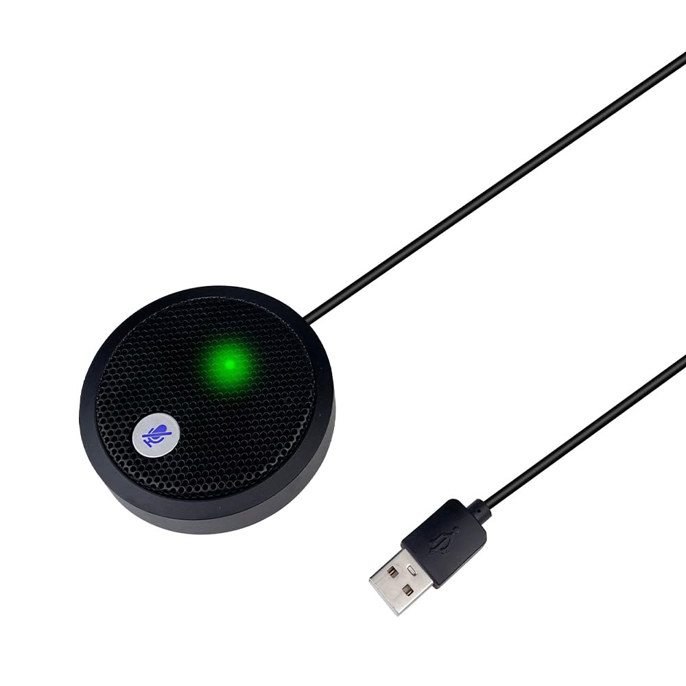 USB Mikrofon, Desktop PC Mikrofon, Stummschalttaste mit LED-Anzeige, Geräuschunterdrückung, Omnidire