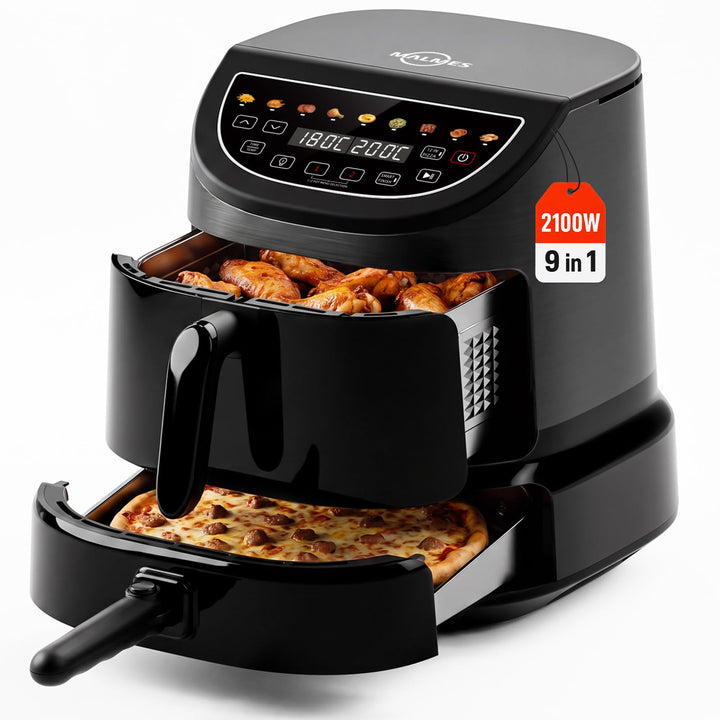 8.5L airfryer, heissluftfritteuse 2 kammern mit Pizzaofen Elektrisch