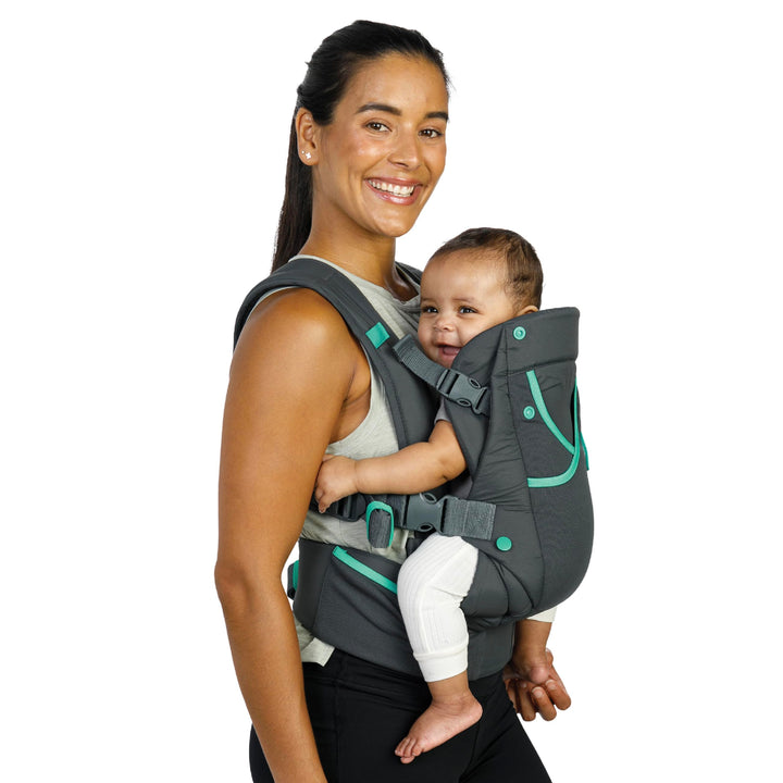 Infantino Carry On Active Babytrage, Ergonomische Multi-Taschen-Babytrage für Neugeborene bis Kleink