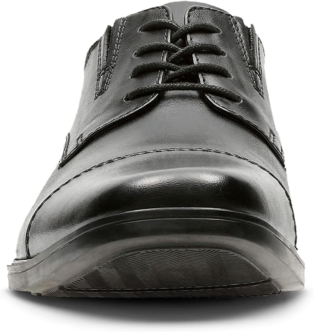 Clarks Herren Tilden Cap Derbys 40 EU Black Leather Schwarz, 40 EU Black Leather Schwarz