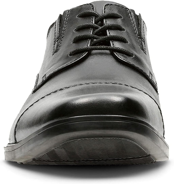Clarks Herren Tilden Cap Derbys 40 EU Black Leather Schwarz, 40 EU Black Leather Schwarz