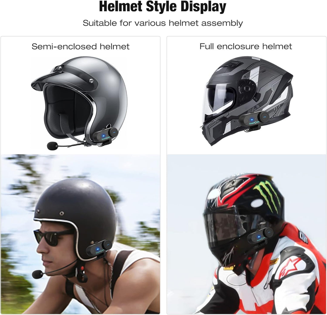 Bluetooth-Headset für Motorräder, Motorrad Helm Bluetooth Headset TCOM VB wasserdicht, kabelloses He