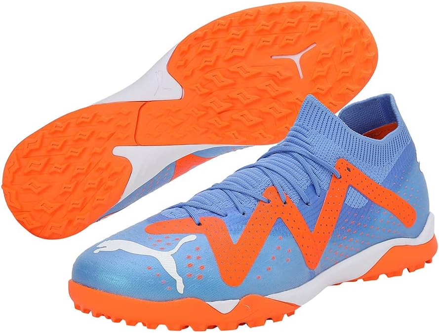 PUMA Herren Future Match Tt Fussballschuh 43 EU Blue Glimmer Puma White Ultra Orange, 43 EU Blue Gli