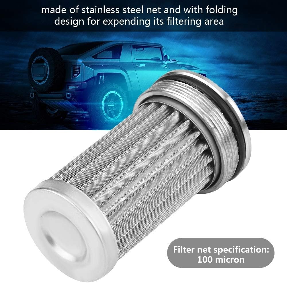 KSTE Universal-100 Micron AN6 Aluminium High Flow Kraftstoff Inline Benzin Filter for Auto-LKW-Schwa