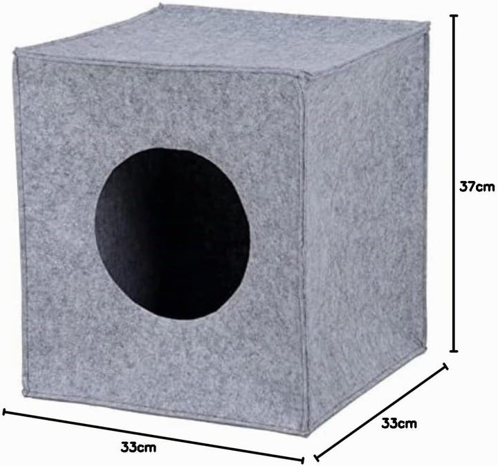 Trixie 36313 Kuschelhöhle Anton für Regal, 33 × 33 × 37 cm, grau, grau 1 Stück (1er Pack)