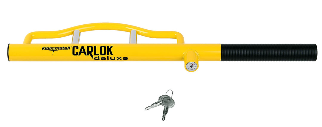 Kleinmetall 60230600 Carlok Deluxe Auto Diebstahlsicherung Lenkradkralle Absperrstange,Gelb