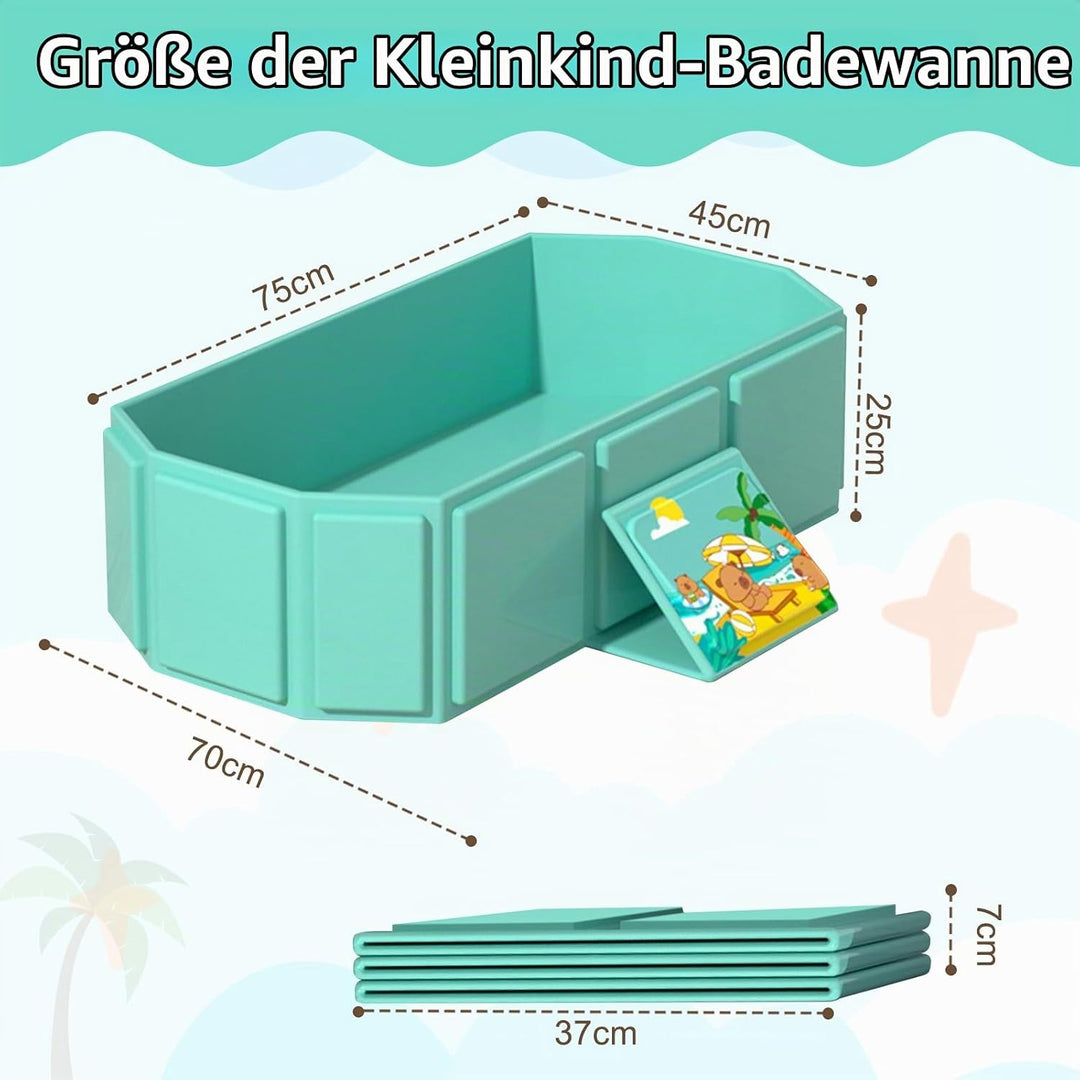 Baby Badewanne Gross Faltbar, Multifunktionale Tragbare Babywanne für 0-8 Jahre, Kinderbadewanne Mob