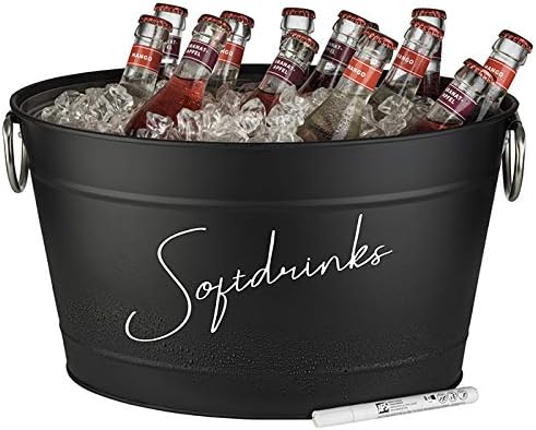 Buddy´s Bar - personalisierte Getränkewanne, 11 Liter, Zinkwanne, Getränkekühler, mit Kunststoffeins