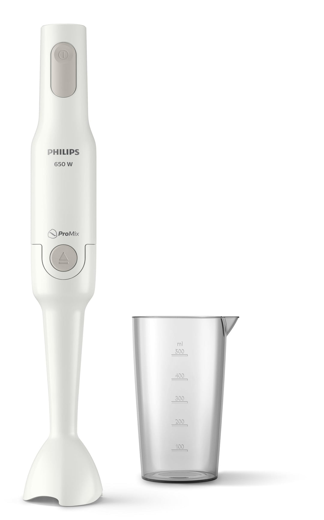 Philips ProMix Stabmixer HR2531/00 (650 W, Spritzschutz, inkl. Messbecher) weiss