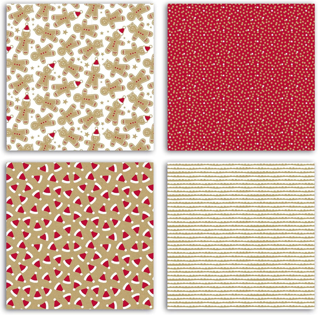 Clairefontaine 223897AMZC - Karton mit 12 Rollen Geschenkpapier Kraft 70g, 2x0,70m, ideal für Weihna
