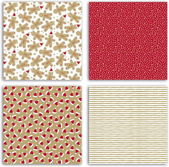 Clairefontaine 223897AMZC - Karton mit 12 Rollen Geschenkpapier Kraft 70g, 2x0,70m, ideal für Weihna