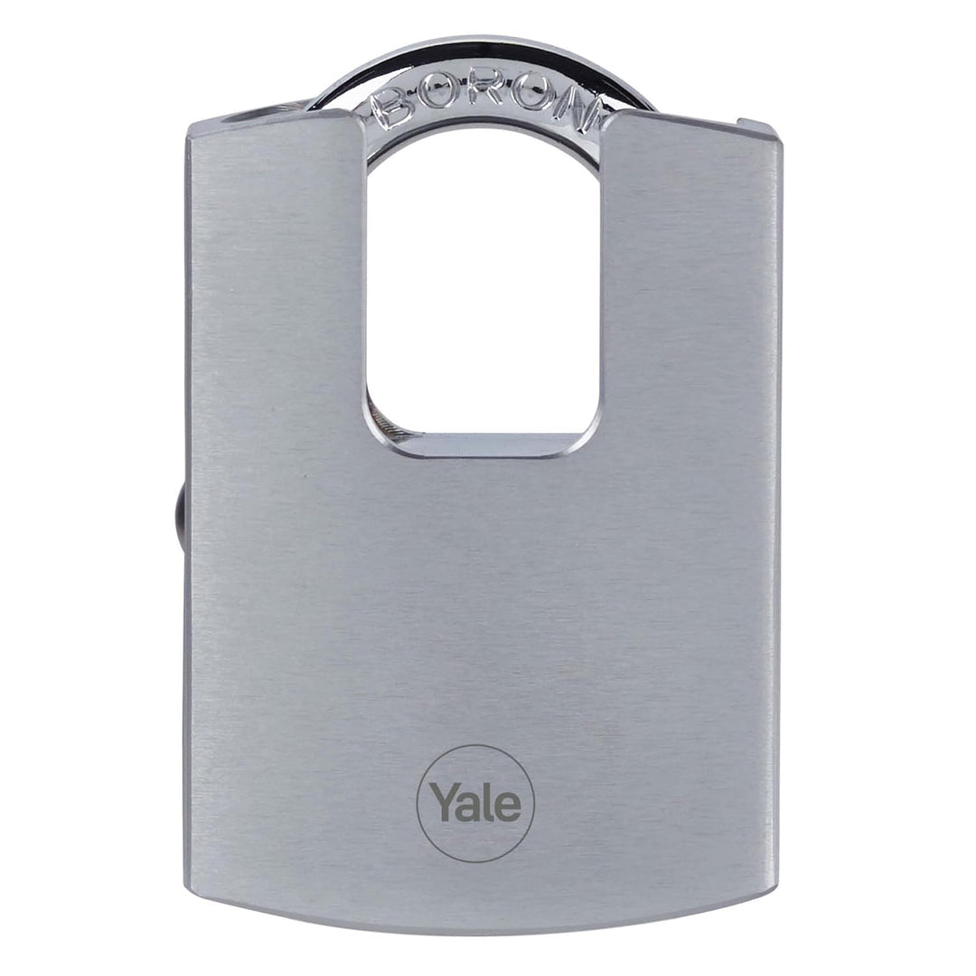 Yale Y122B/50/123/1, Hochsicherheit, 50 mm, Messing, Vorhängeschloss, verchromt, wetterfest, Doppelv