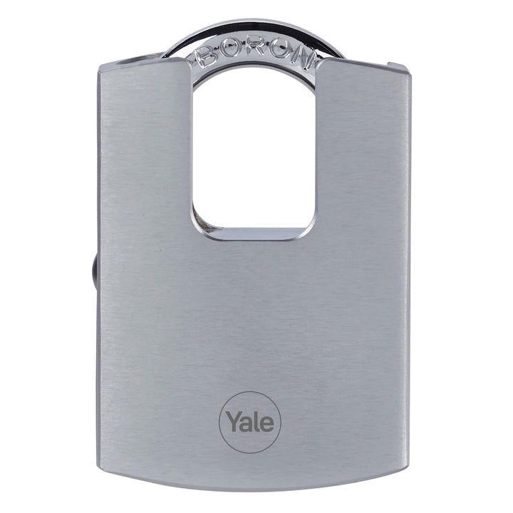 Yale Y122B/50/123/1, Hochsicherheit, 50 mm, Messing, Vorhängeschloss, verchromt, wetterfest, Doppelv