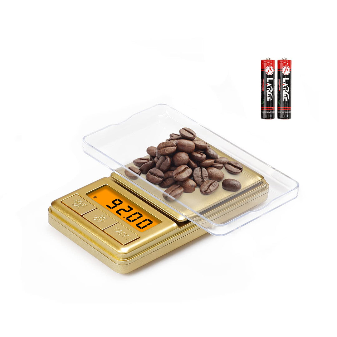 UNIWEIGH Mini-Taschenwaage, 100 g/0,01 g, digitale Gramwaage mit Abdeckung, kleine Reise-Unzen-Waage