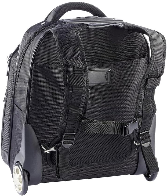 Rucksack Trolley Laptop Rollen Schulrucksack 47 cm Schwarz Dermata