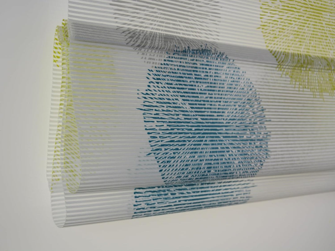 Clever-Kauf-24 Magnetrollo Rawlins grün inkl. Haken | Raffrollo mit Magnetraffung | Gardine ohne Boh