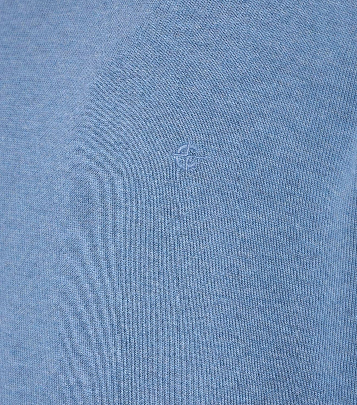 CASAMODA Herren Pullover mit V-Ausschnitt unifarben Elastischer Bund M Weissblau, M Wei&amp;