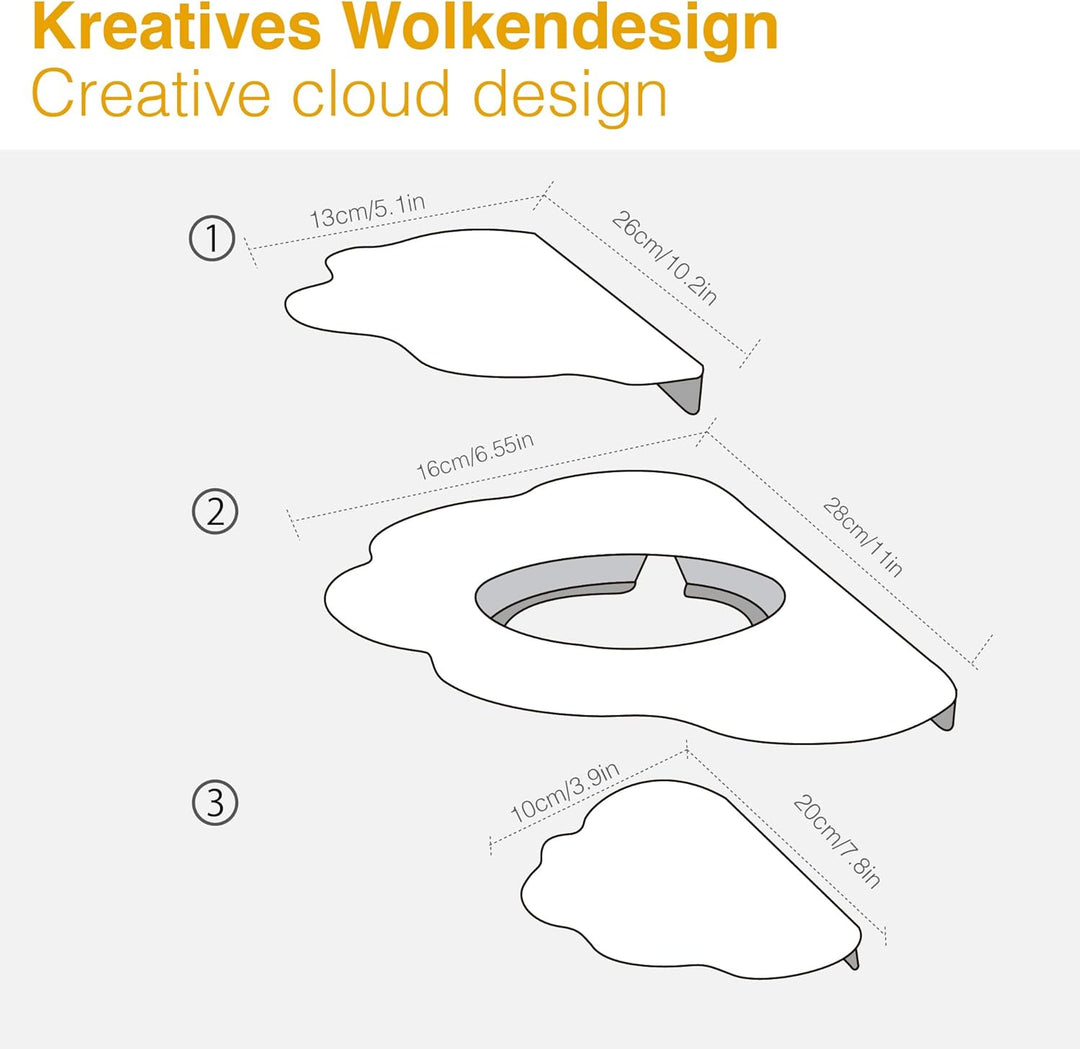 Wolkenform Tonie Regal vollständig magnetisches Toniebox Regal für mehr als 60-70 Figuren + Box Toni