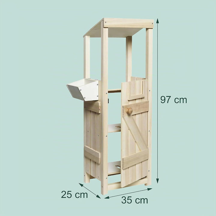 Relaxdays Hobby Horse Stall, für 2 Pferde, Steckenpferdstall mit Futtertrog, HBT: 97x35x25 cm, Pferd