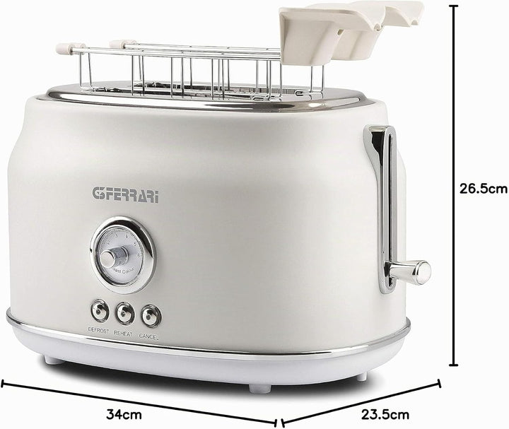 G3 Ferrari G10134-Artista Toaster, 750 W, Edelstahl, beige, Beige