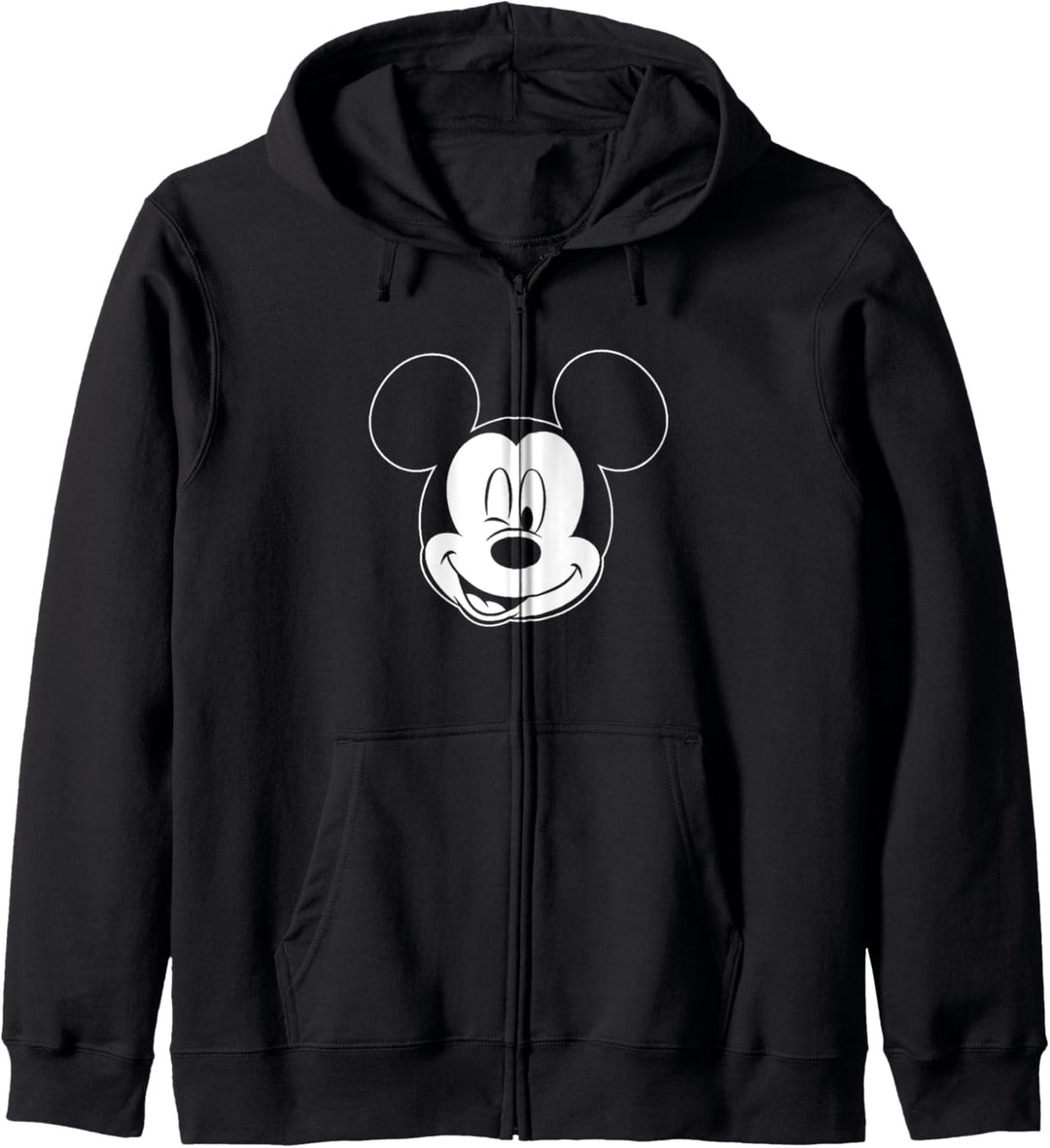 Disney Mickey Winking Plain Face Outline Kapuzenjacke